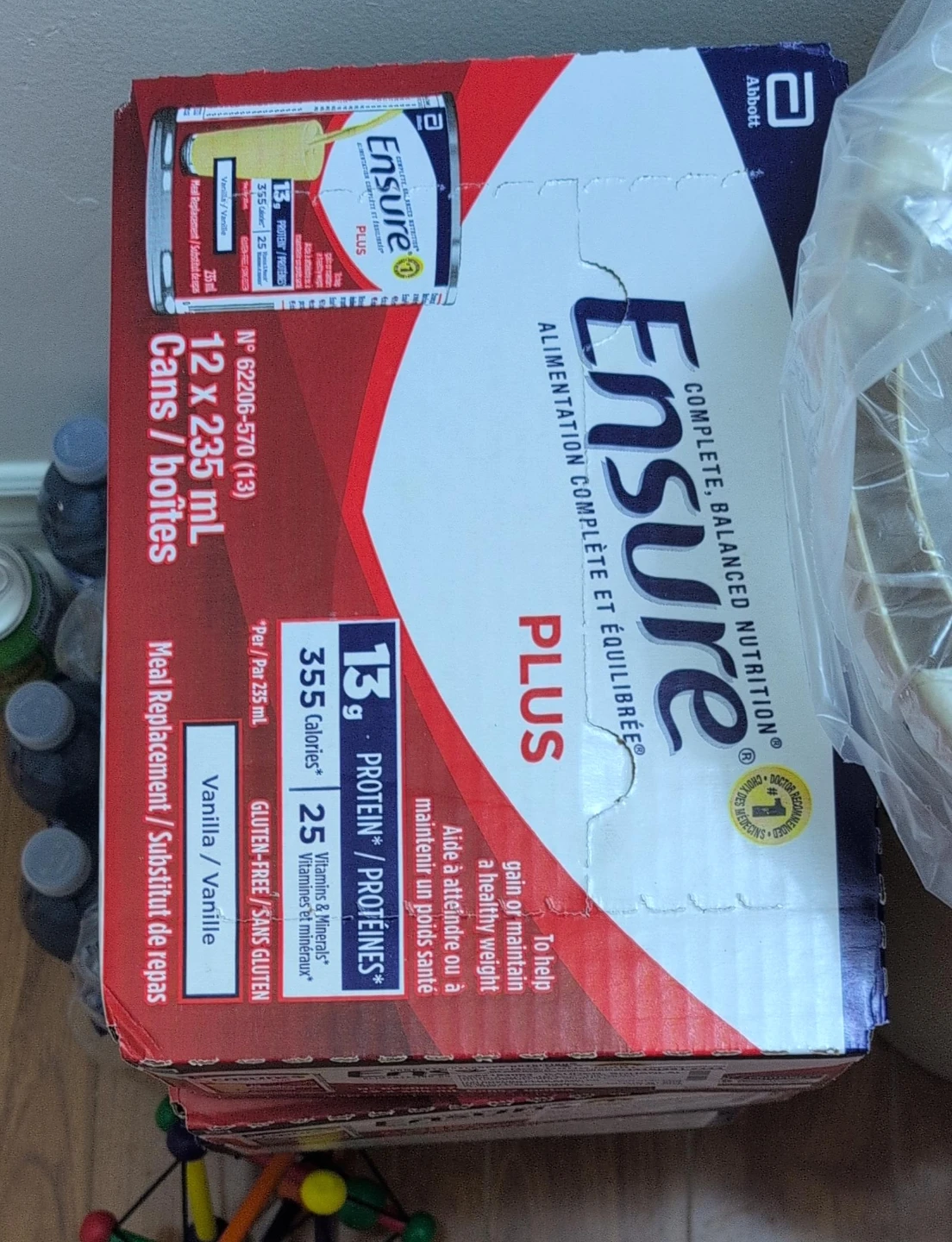 Ensure Plus Vanilla Meal Replacement Drink 12 x 235 mL Cans
