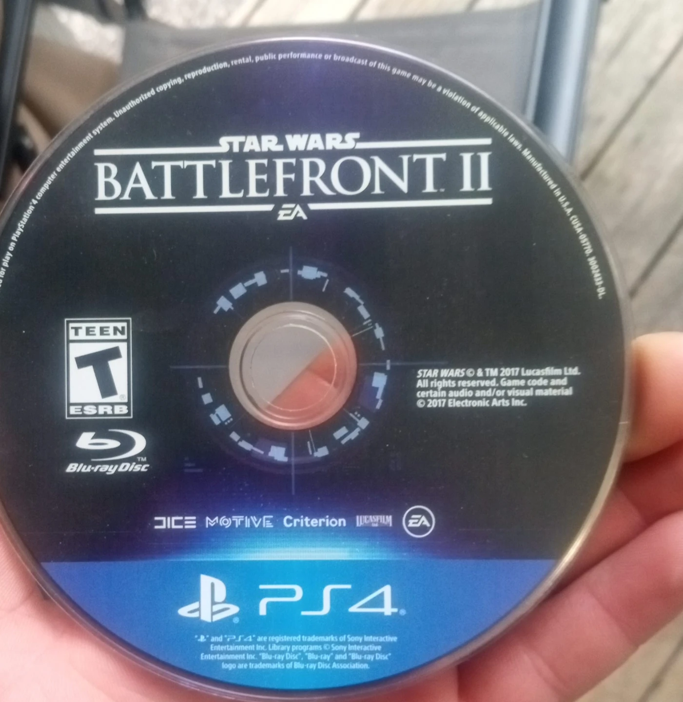 Star Wars Battlefront II PS4 Blu-ray Disc
