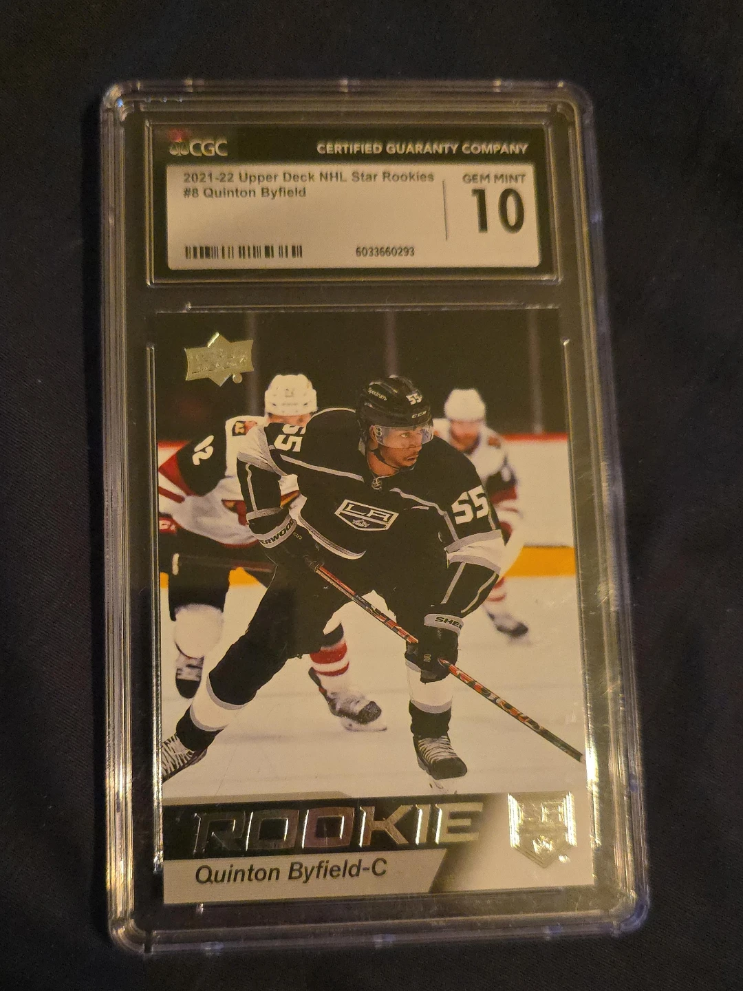 2021-22 Upper Deck Quinton Byfield Rookie Card #8 Gem Mint 10