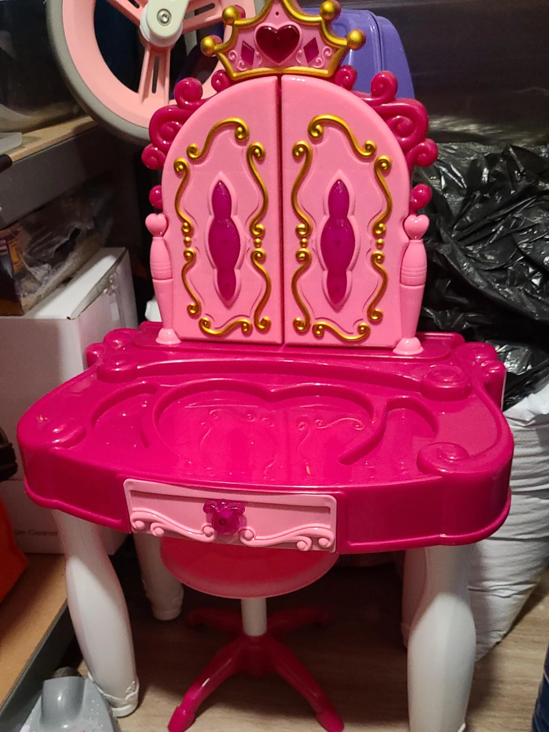 Kids Play Vanity Table with Stool