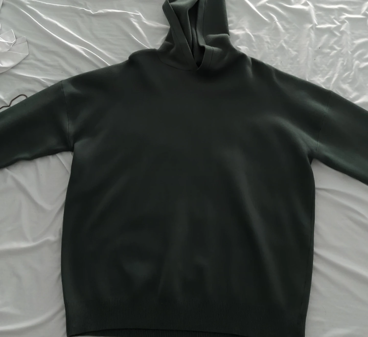 ZARA Green Knit Hoodie Size L