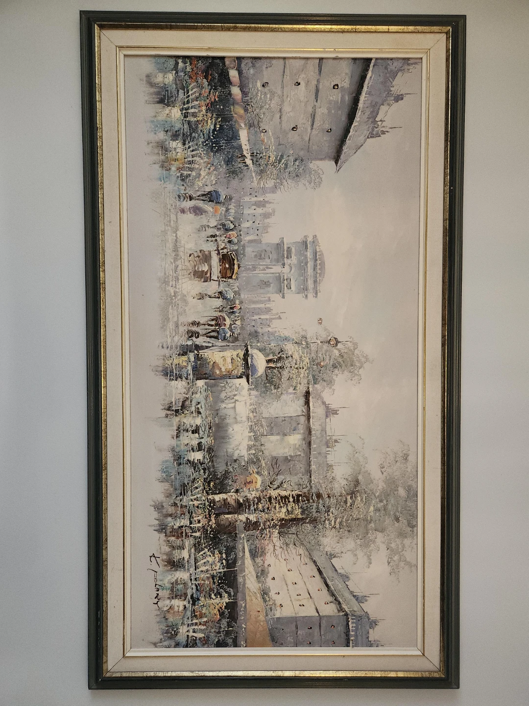 Original Oil Painting by K. Polary - Cityscape