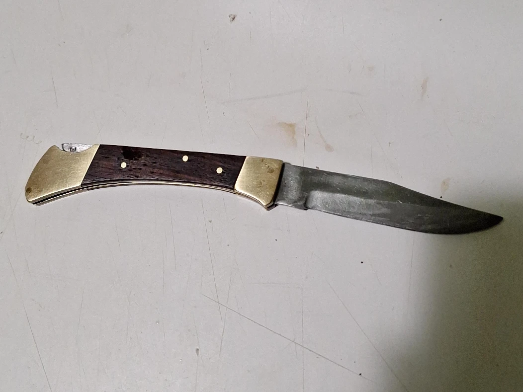 Folding Pocket Knife with Wood Handle