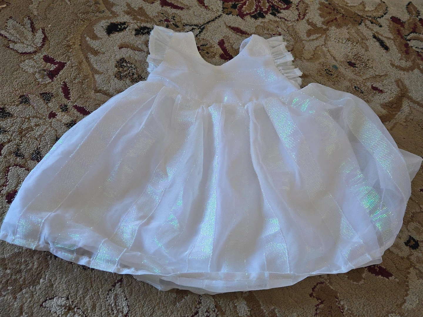 White Sparkly Baby Dress