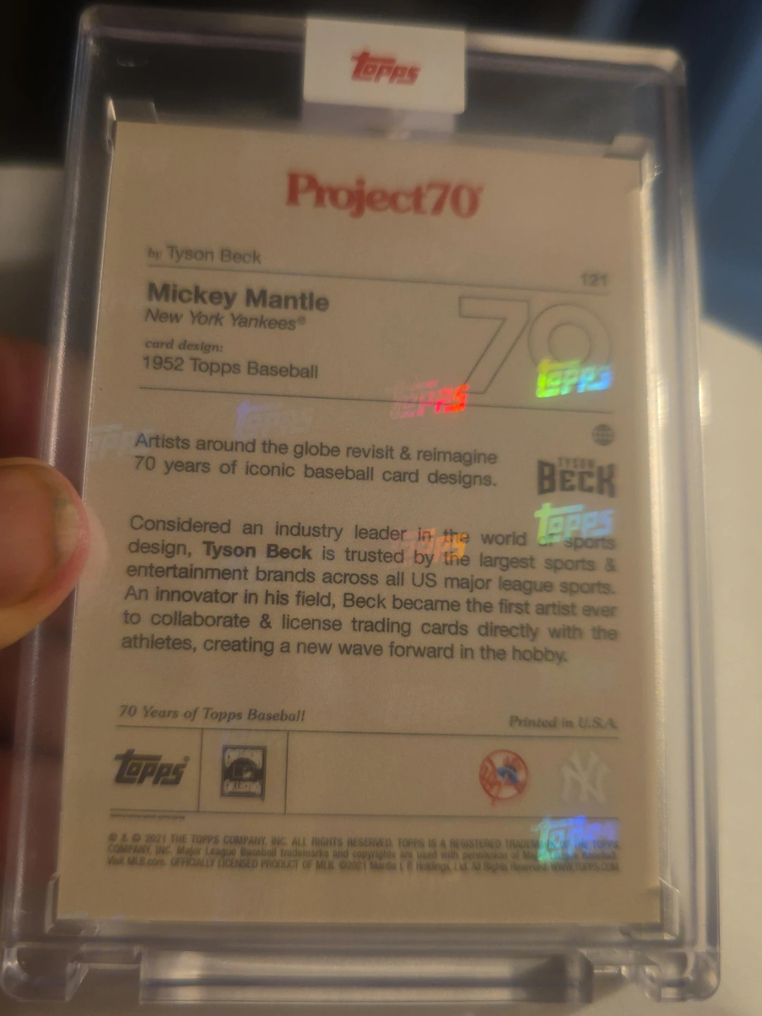 Topps Project70 Mickey Mantle 1952 Topps Baseball Card