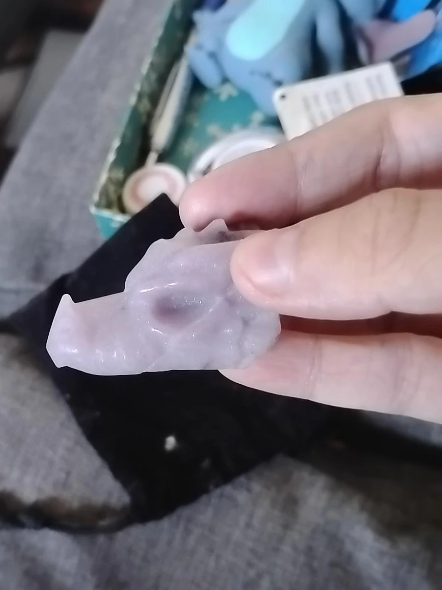 Purple Crystal Dragon Head Carving