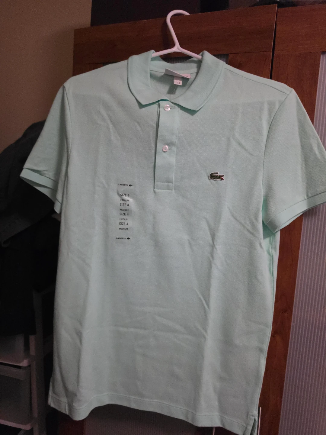 MOVING SALE Lacoste Men's Polo Shirt - Mint Green - Size Medium