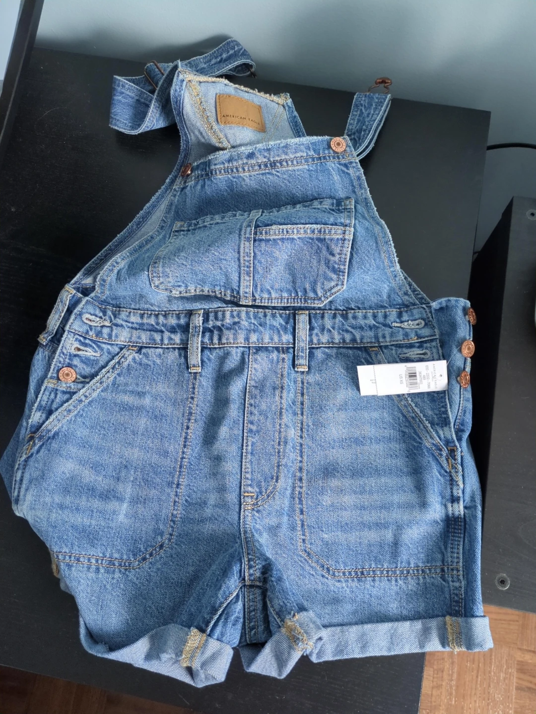American Eagle Denim Short Overalls