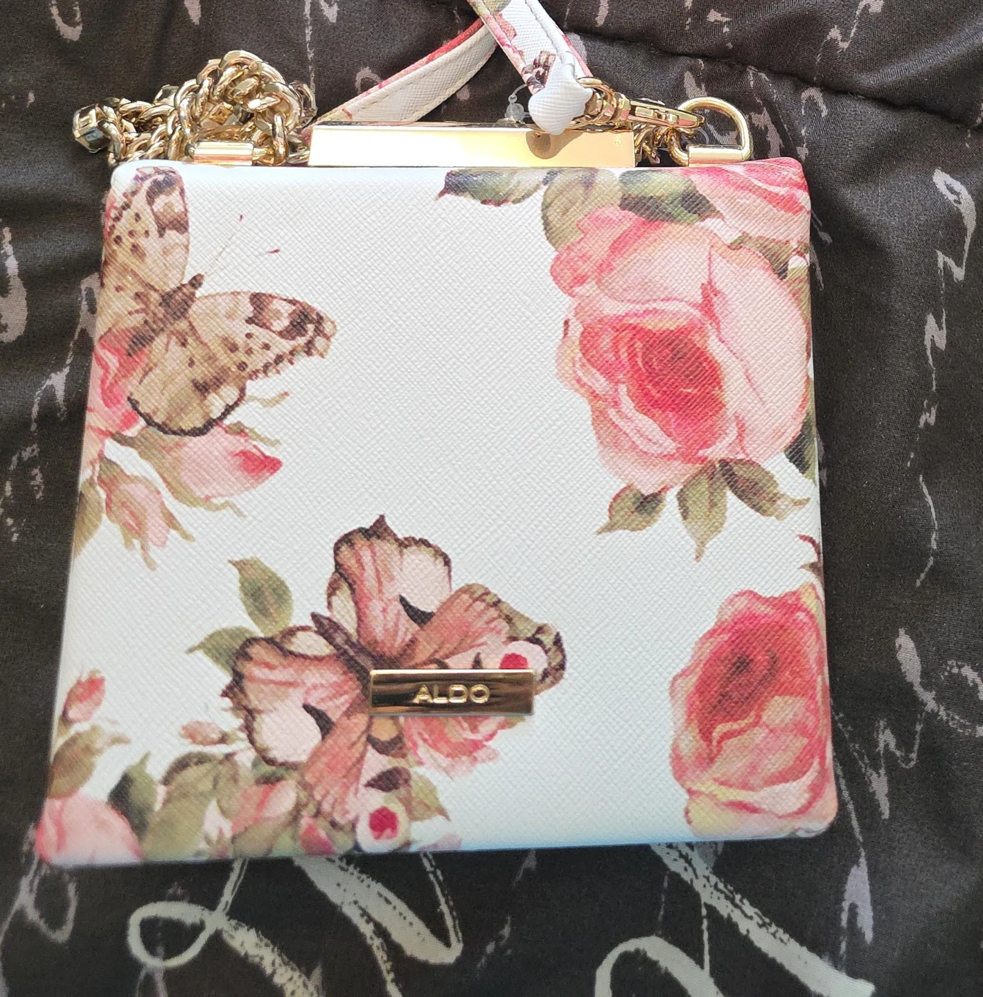 ALDO Floral Butterfly Clutch Purse