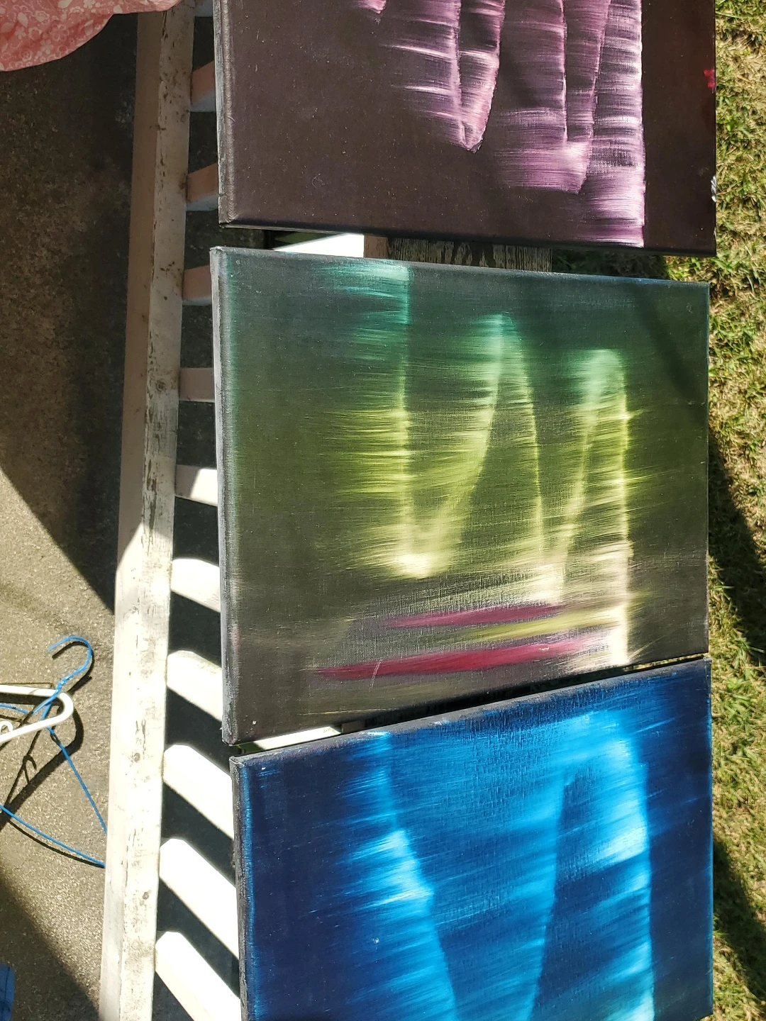 Set of 3 Abstract Canvas Paintings