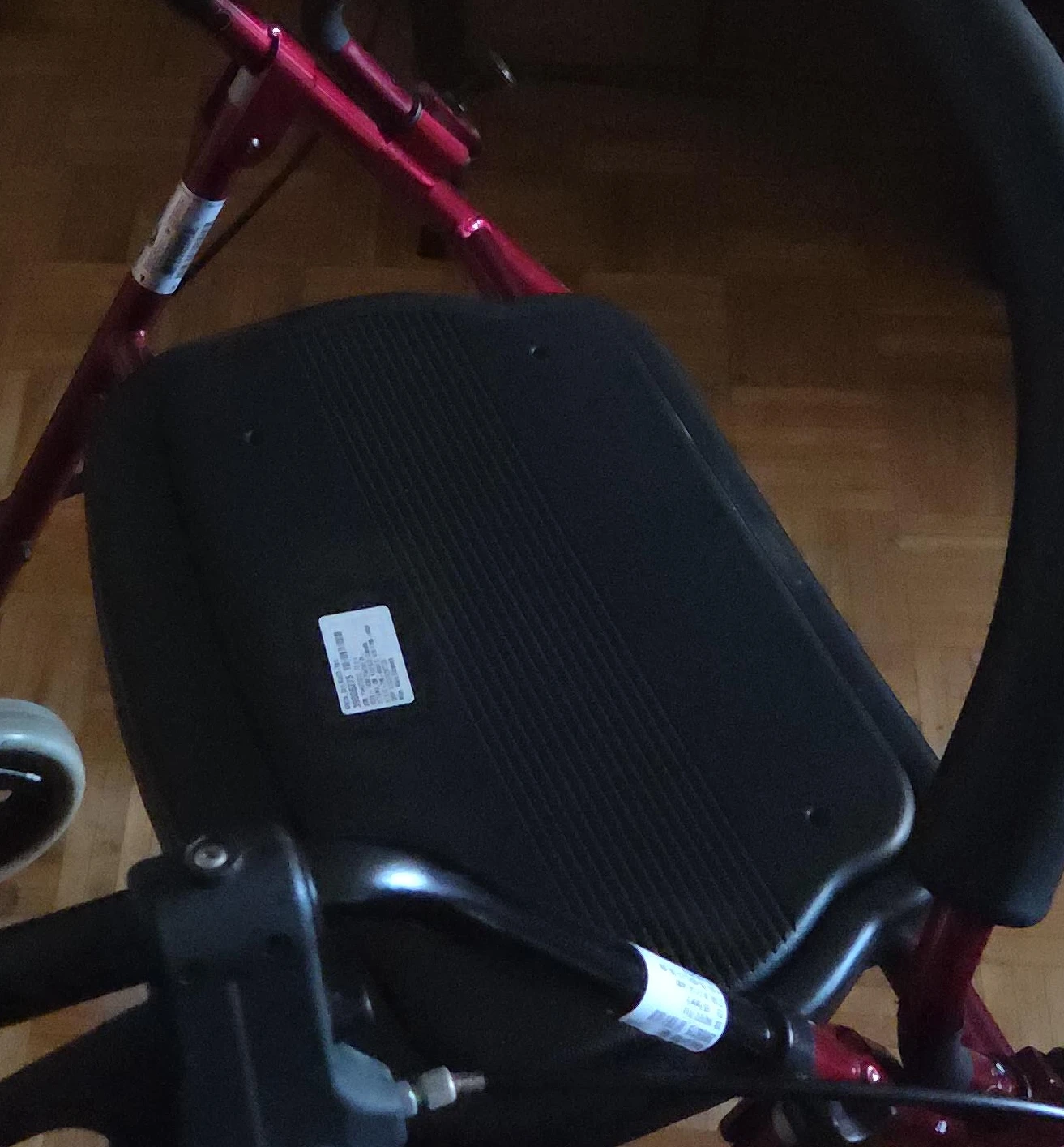 Red Rollator Walker with Seat