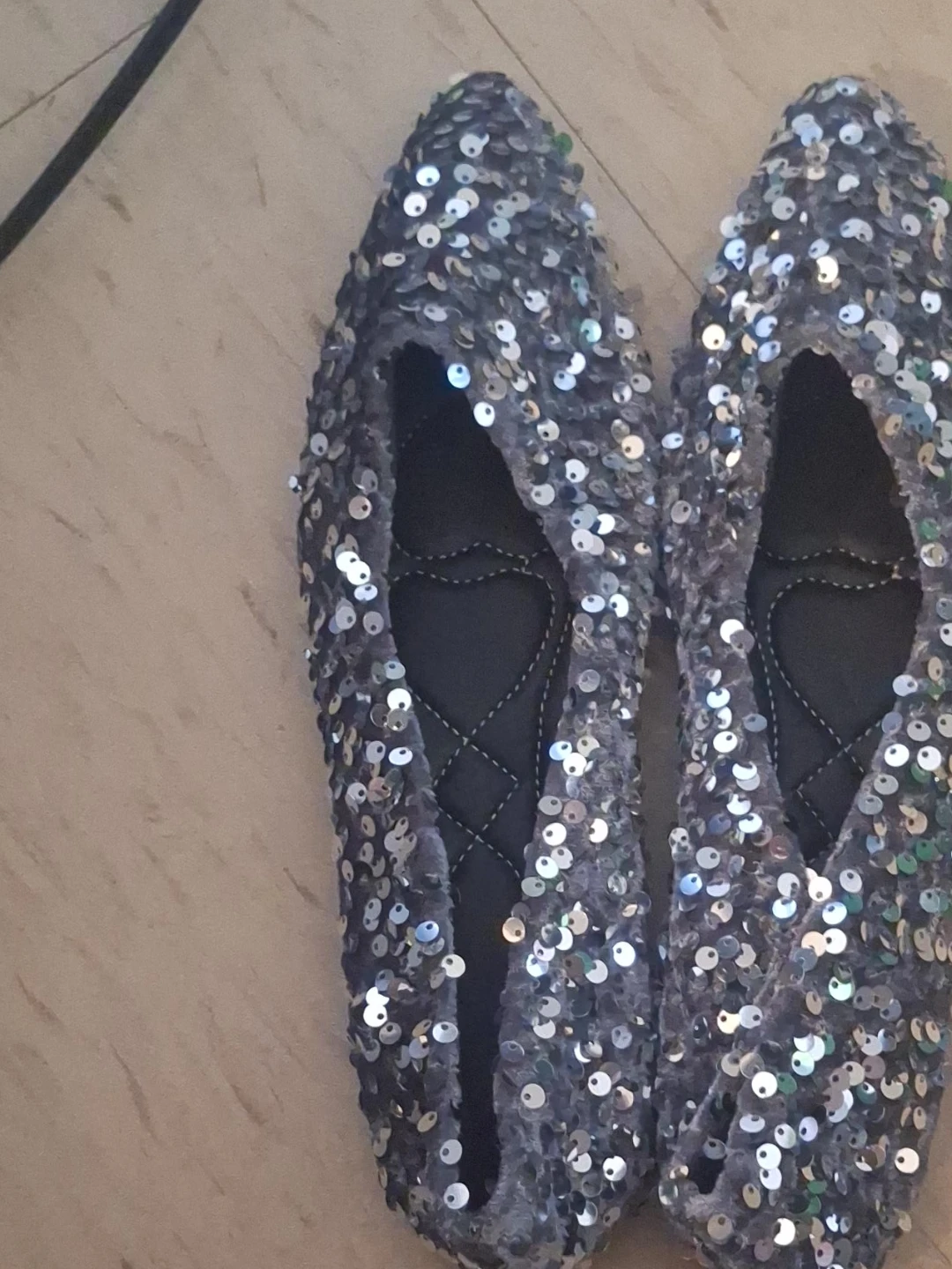 Sparkly Ballet Flats Size 8