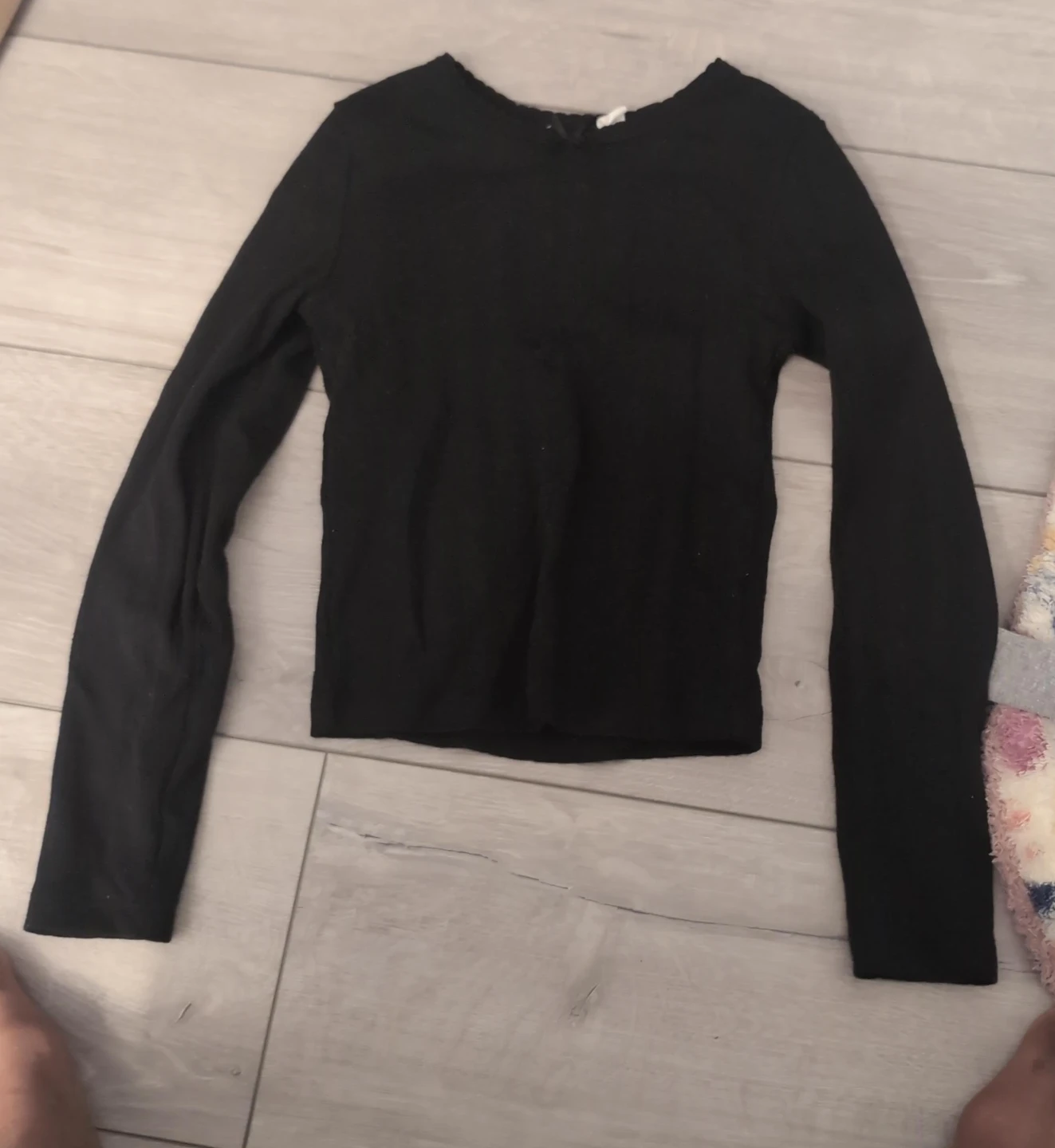 Black long-sleeve top