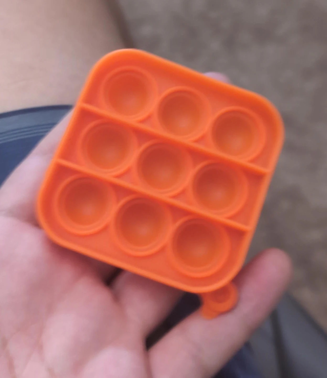 Orange Square Pop-It Fidget Toy