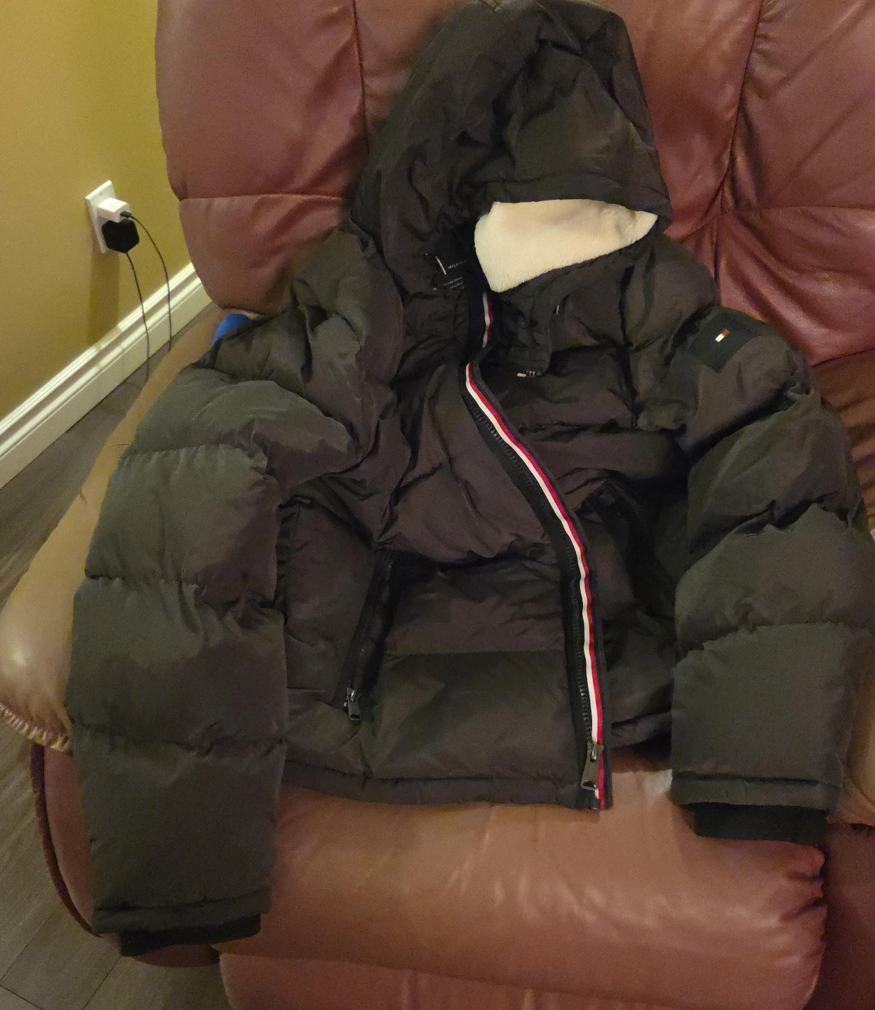 Tommy Hilfiger Puffer Jacket with Fur-Lined Hood