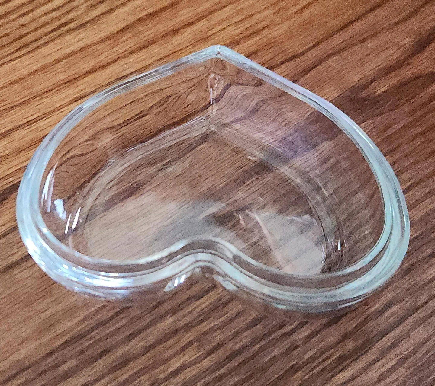 Clear Glass Heart Dish