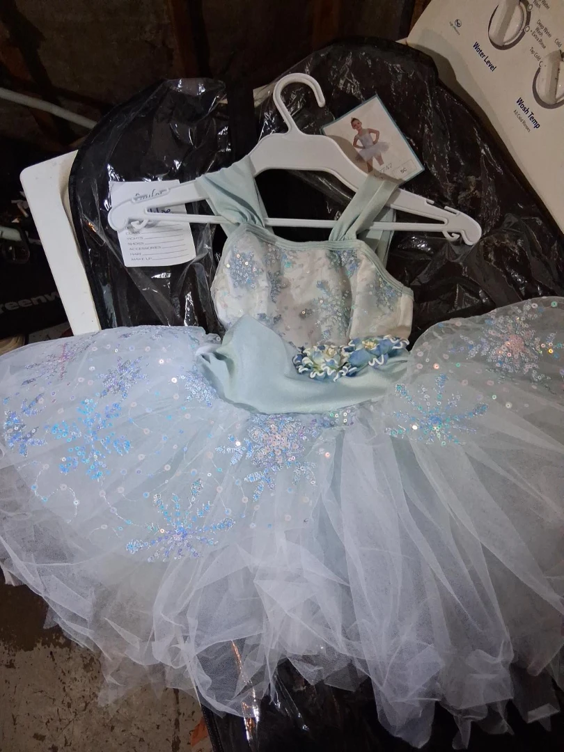 Dance Tutu Costume with Sequins and Snowflakes