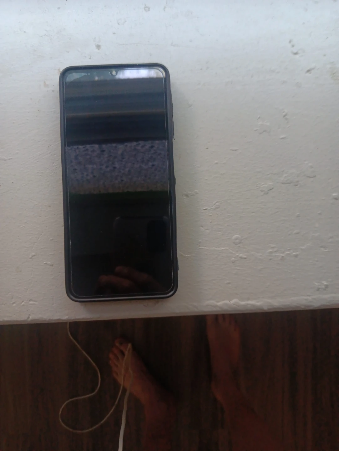 Black smartphone,Samsung, comes with case