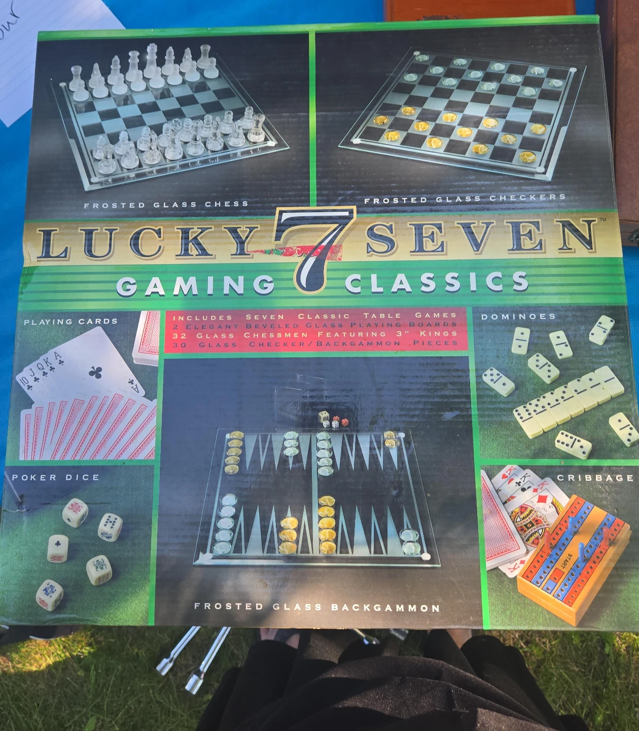 Lucky Seven Gaming Classics Frosted Glass Game Set