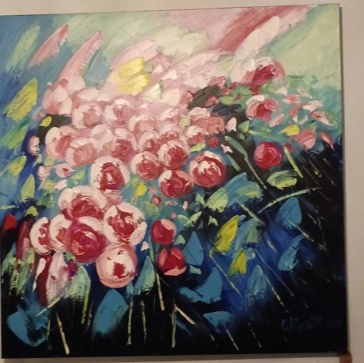 Oil Painting of Roses