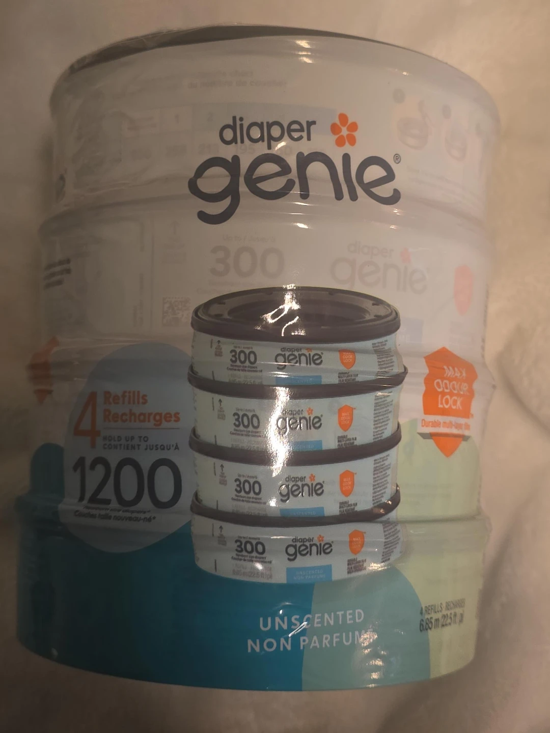 Diaper Genie Unscented Refills - 4 Pack