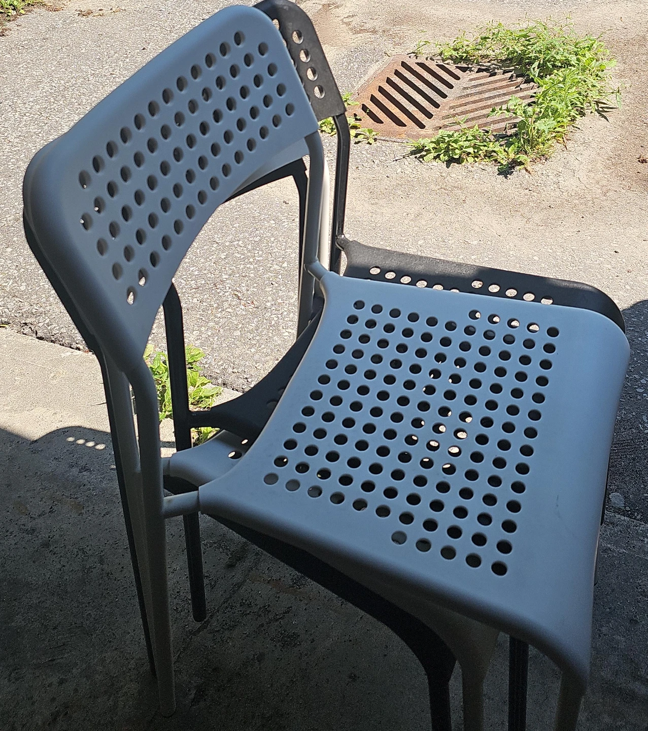 Stackable Plastic Chairs (2 Available)