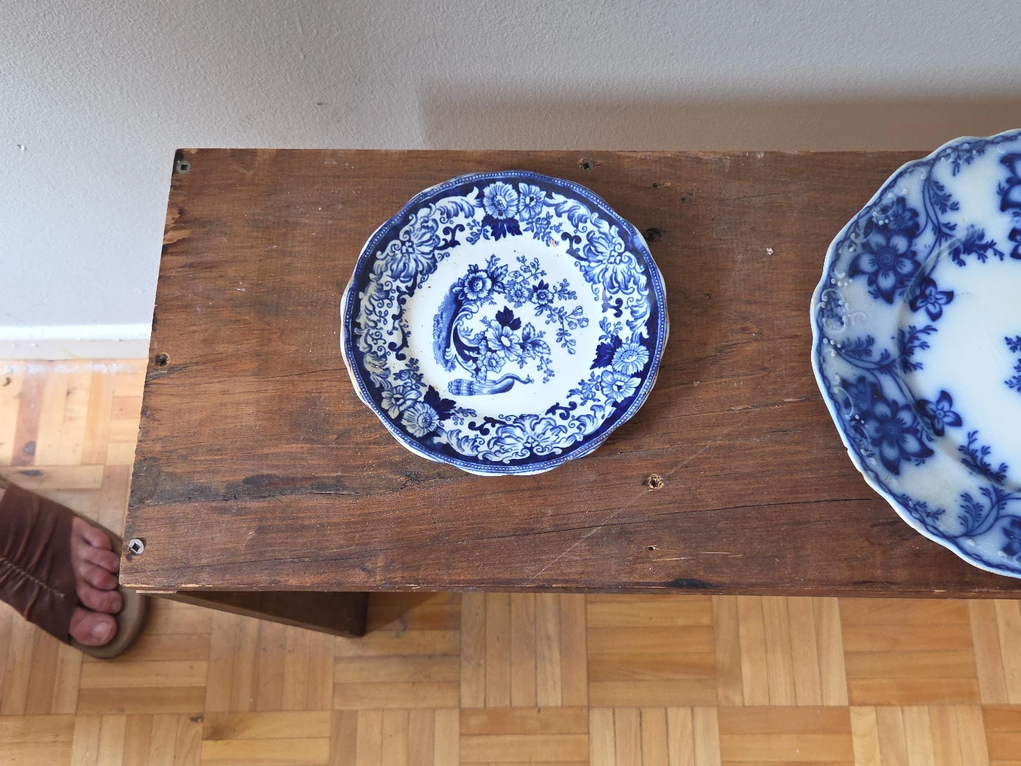 Vintage Blue & White Floral Plate
