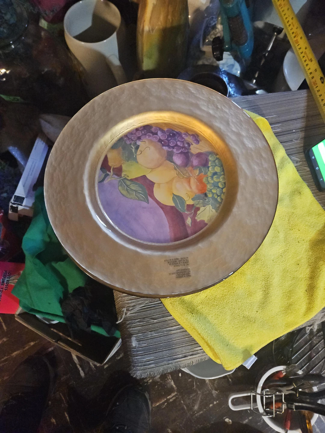 Decorative Plate with Fruit Design
