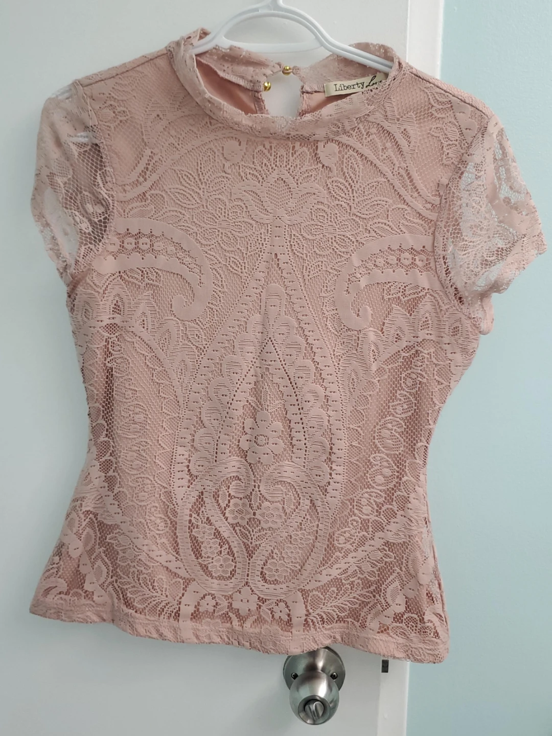 New!! Liberty Love Lace Blouse - Pink - Size S/M