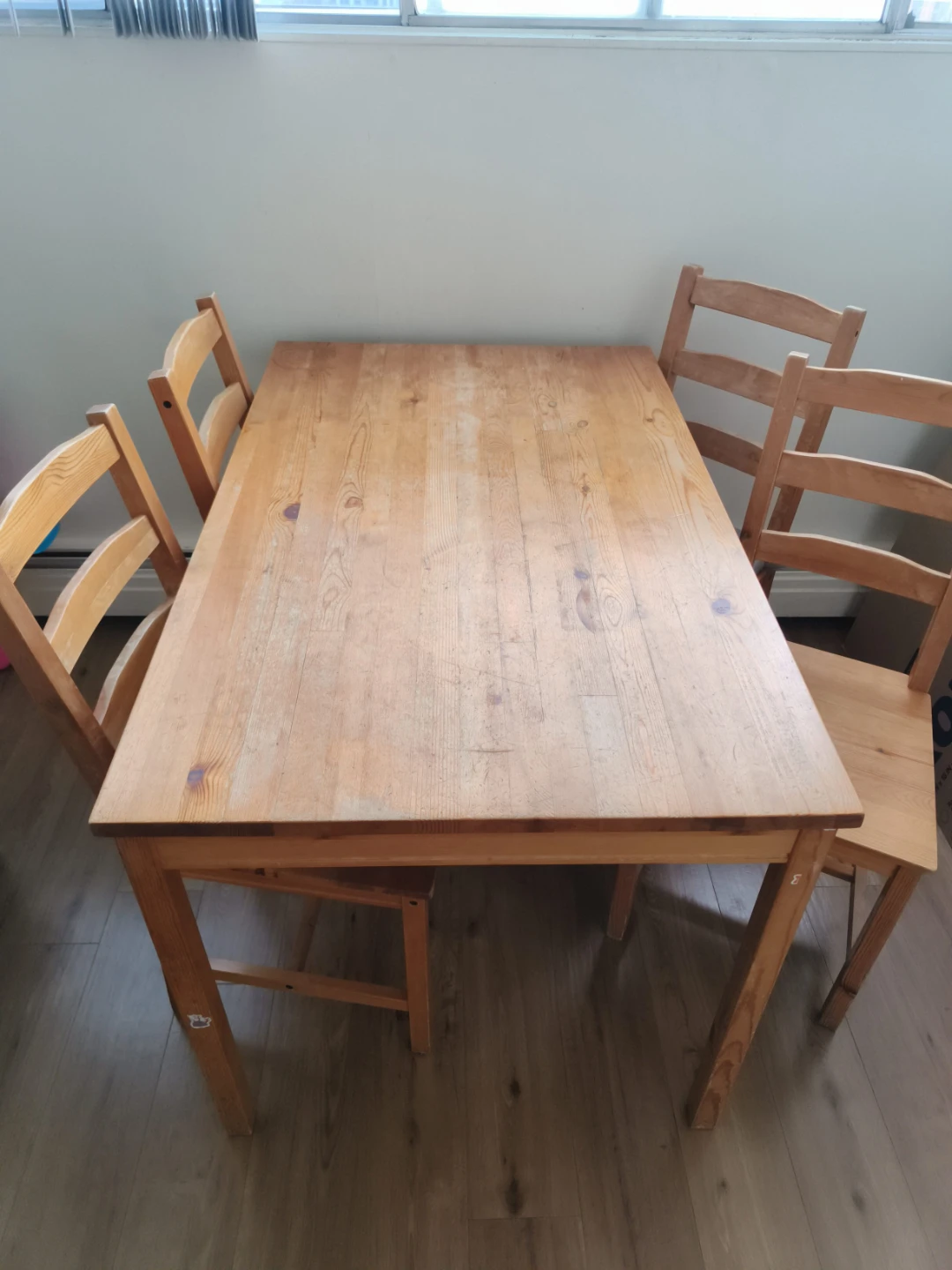 Wooden Dining Table and 4 Chairs