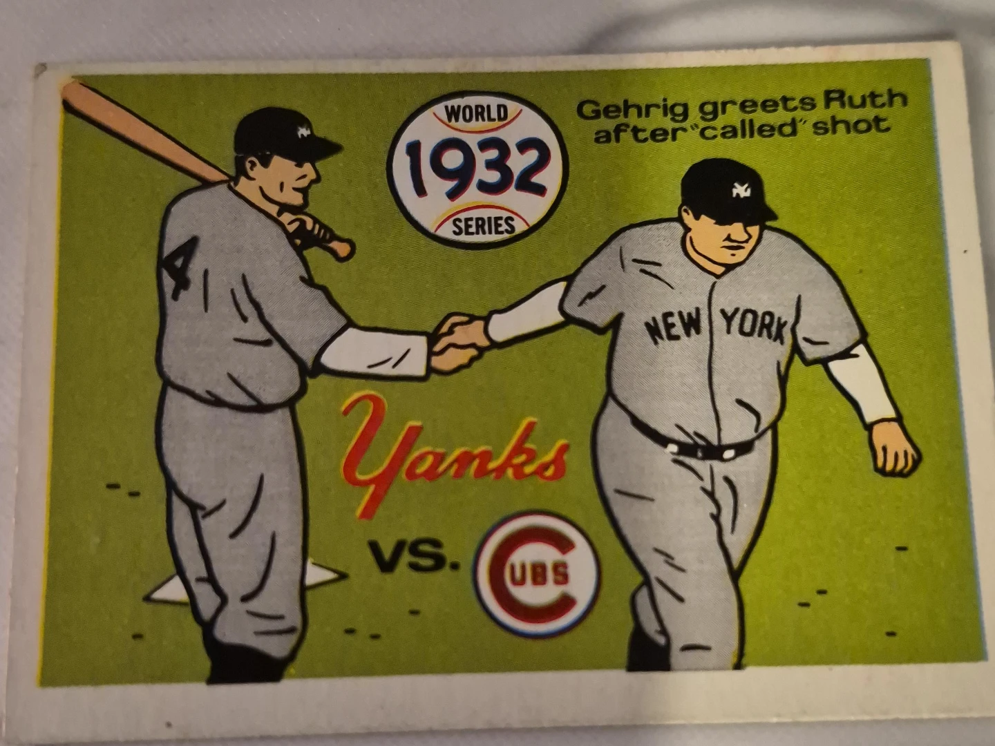1932 World Series Yanks vs. Cubs Baseball Card