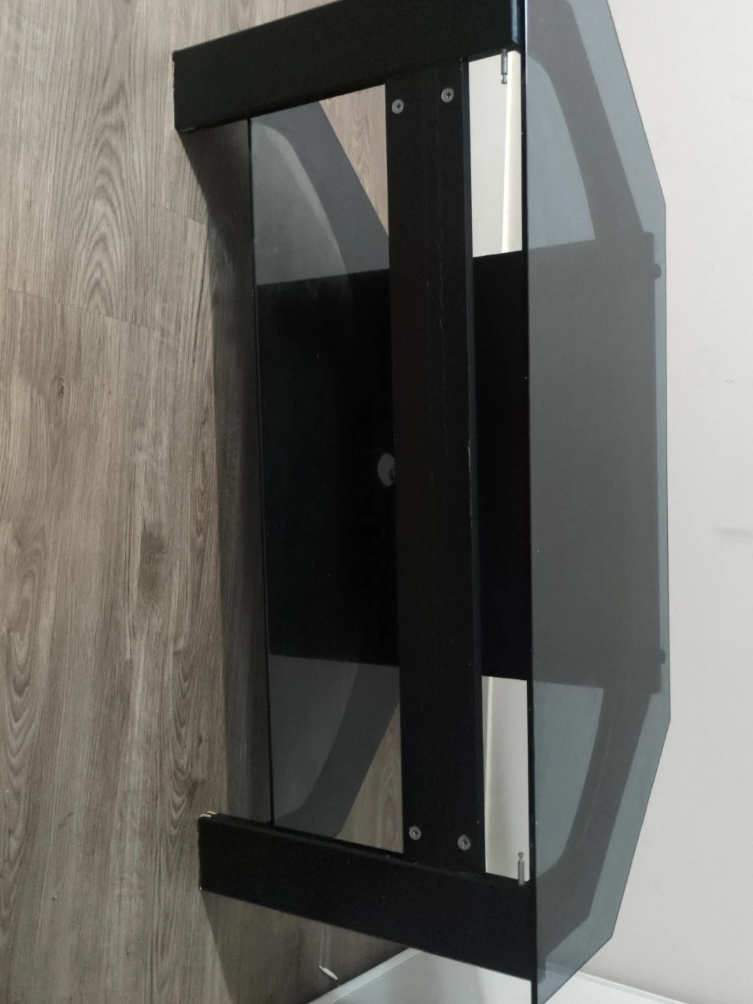 Black Glass TV Stand