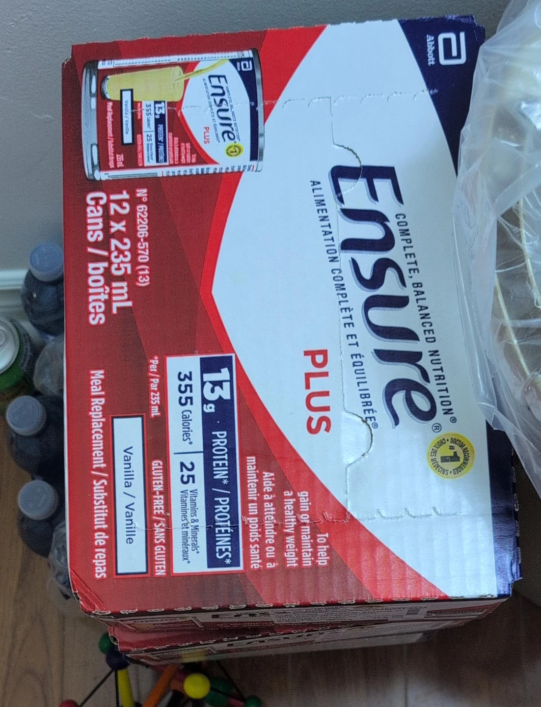 Ensure Plus Vanilla Meal Replacement 12 x 235 mL Cans