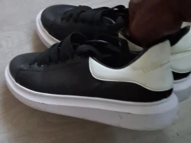 Black and White Platform Sneakers