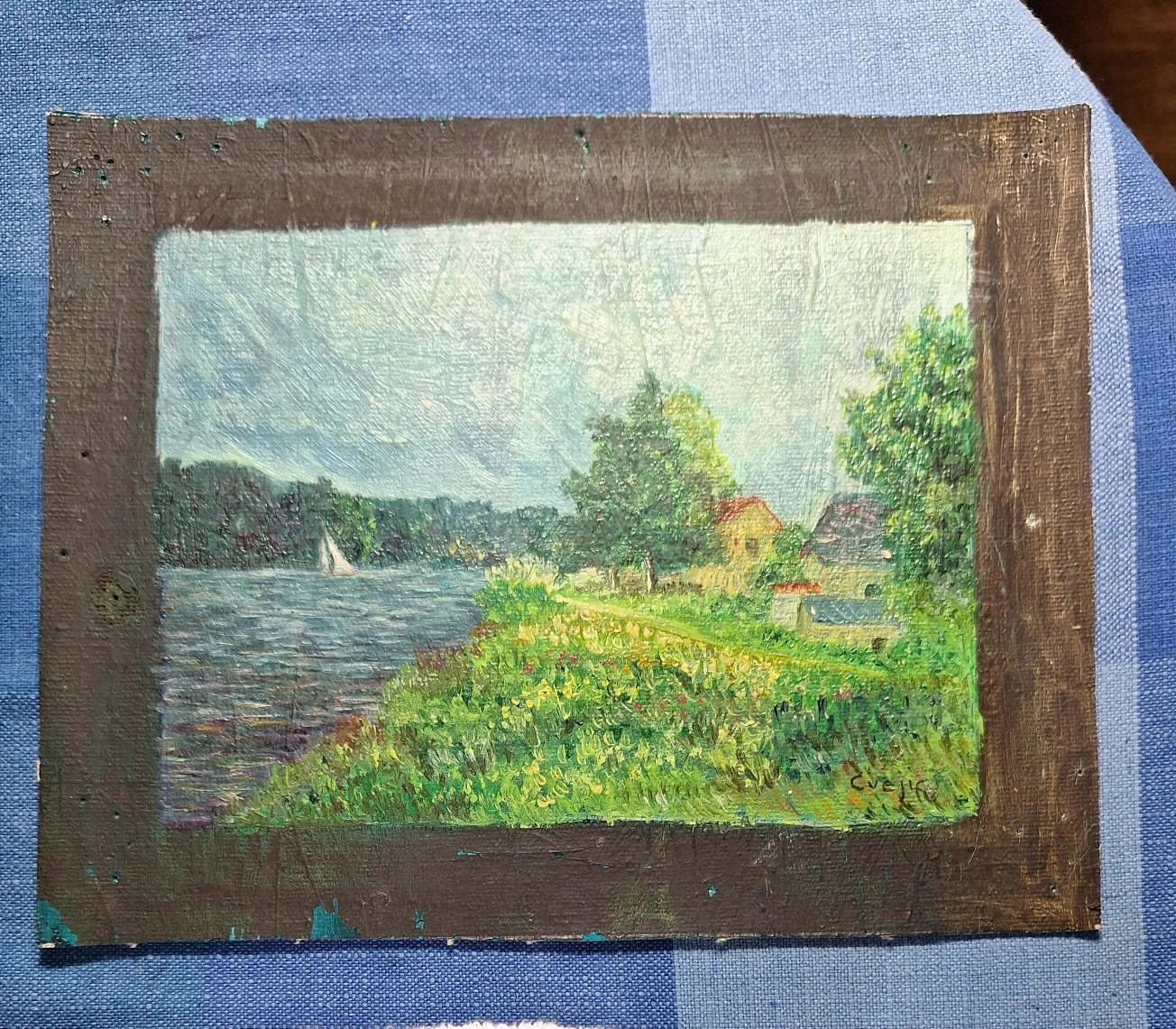 Vintage Landscape Oil Painting