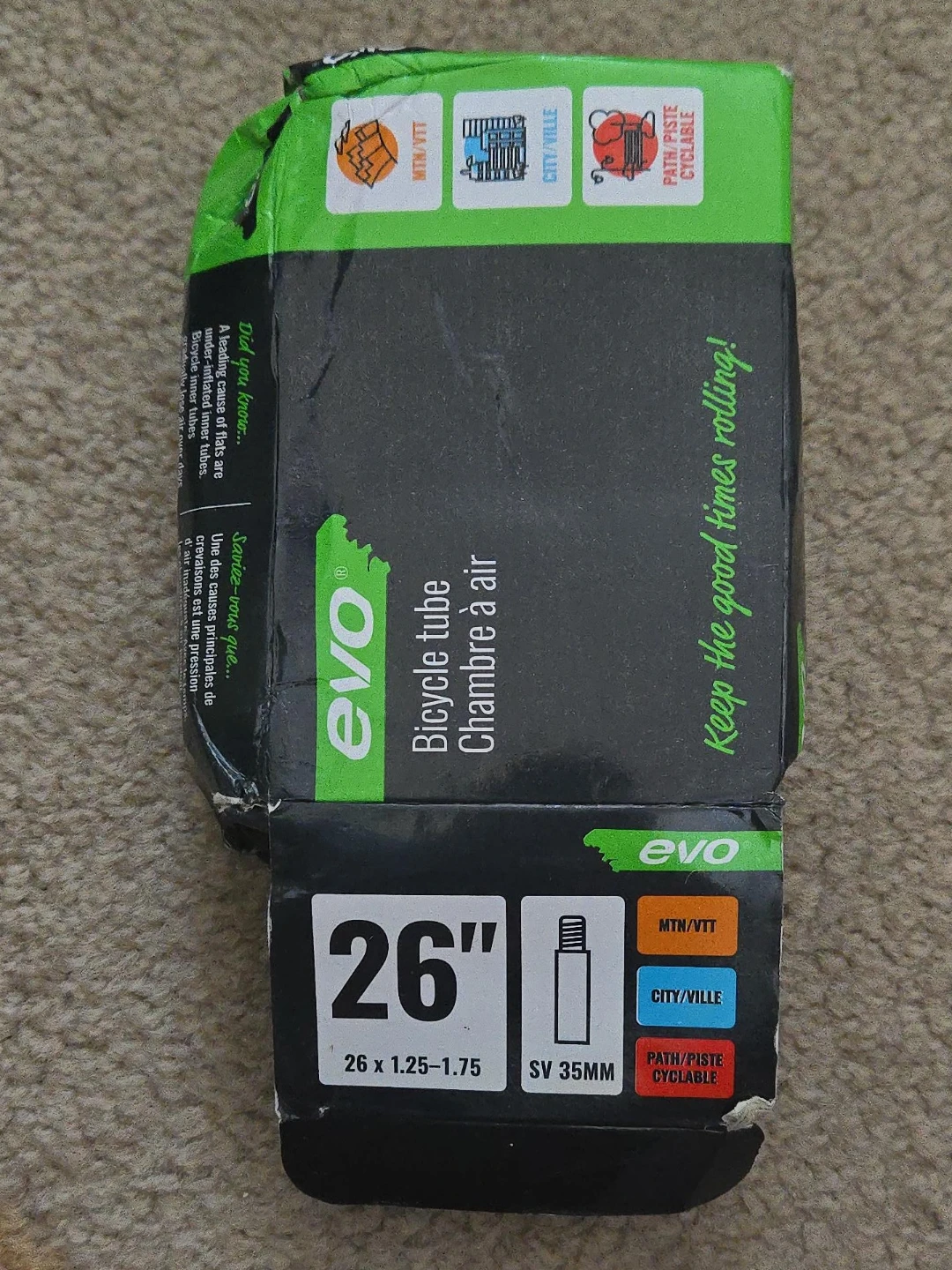 EVO Bicycle Tube 26" x 1.25-1.75 - photo 5