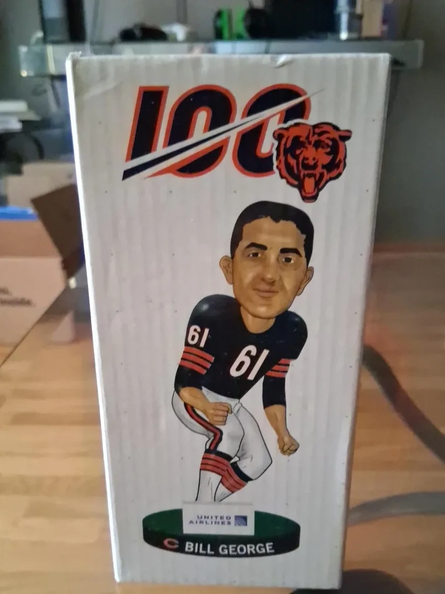 Chicago Bears 100th Anniversary Bill George Bobblehead