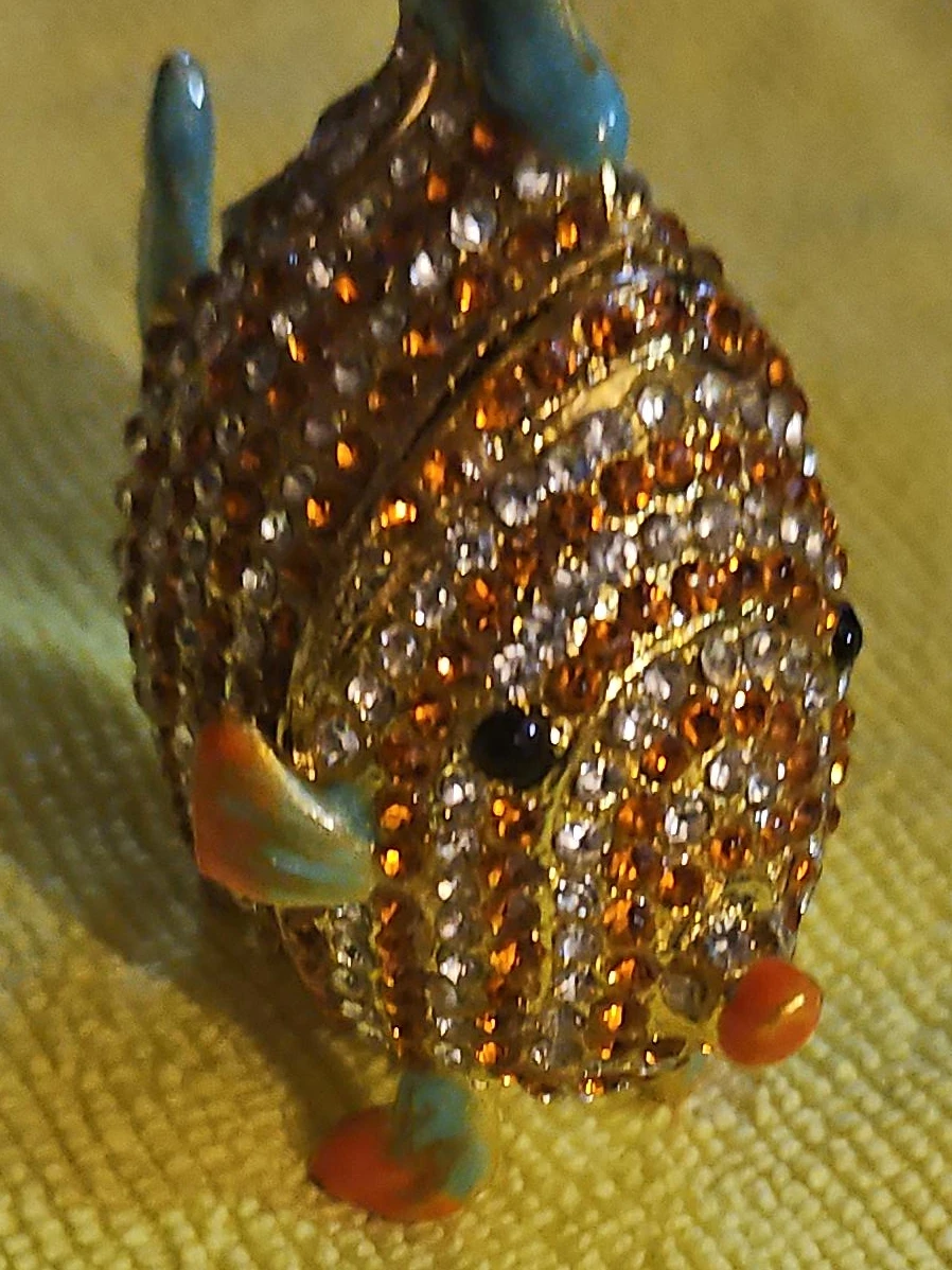 Decorative Jewelled Fish Trinket Box