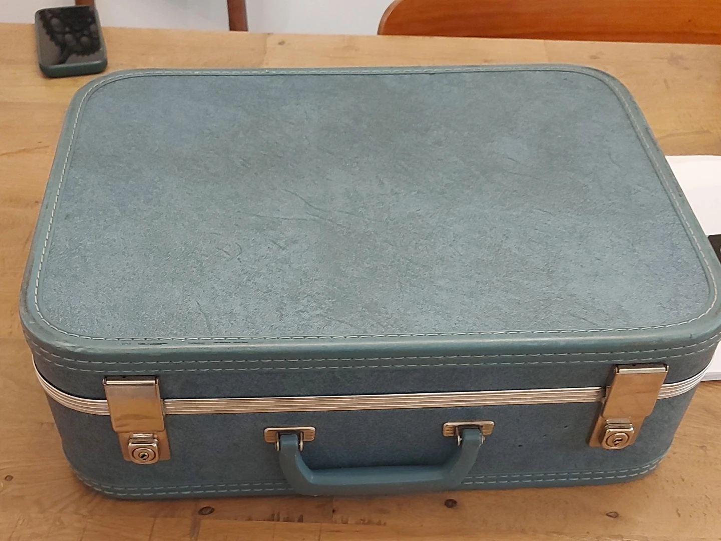 Vintage Blue Suitcase