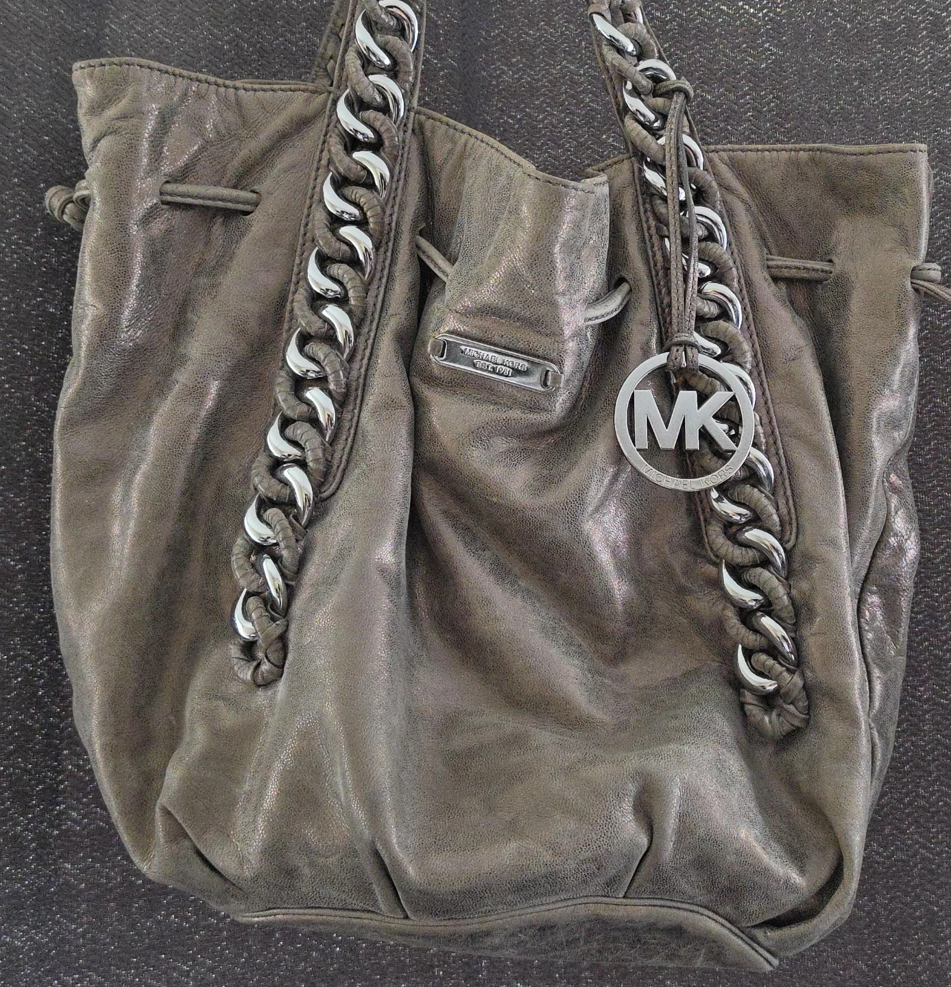 MOVING SALE Michael Kors Metallic Leather Shoulder Bag