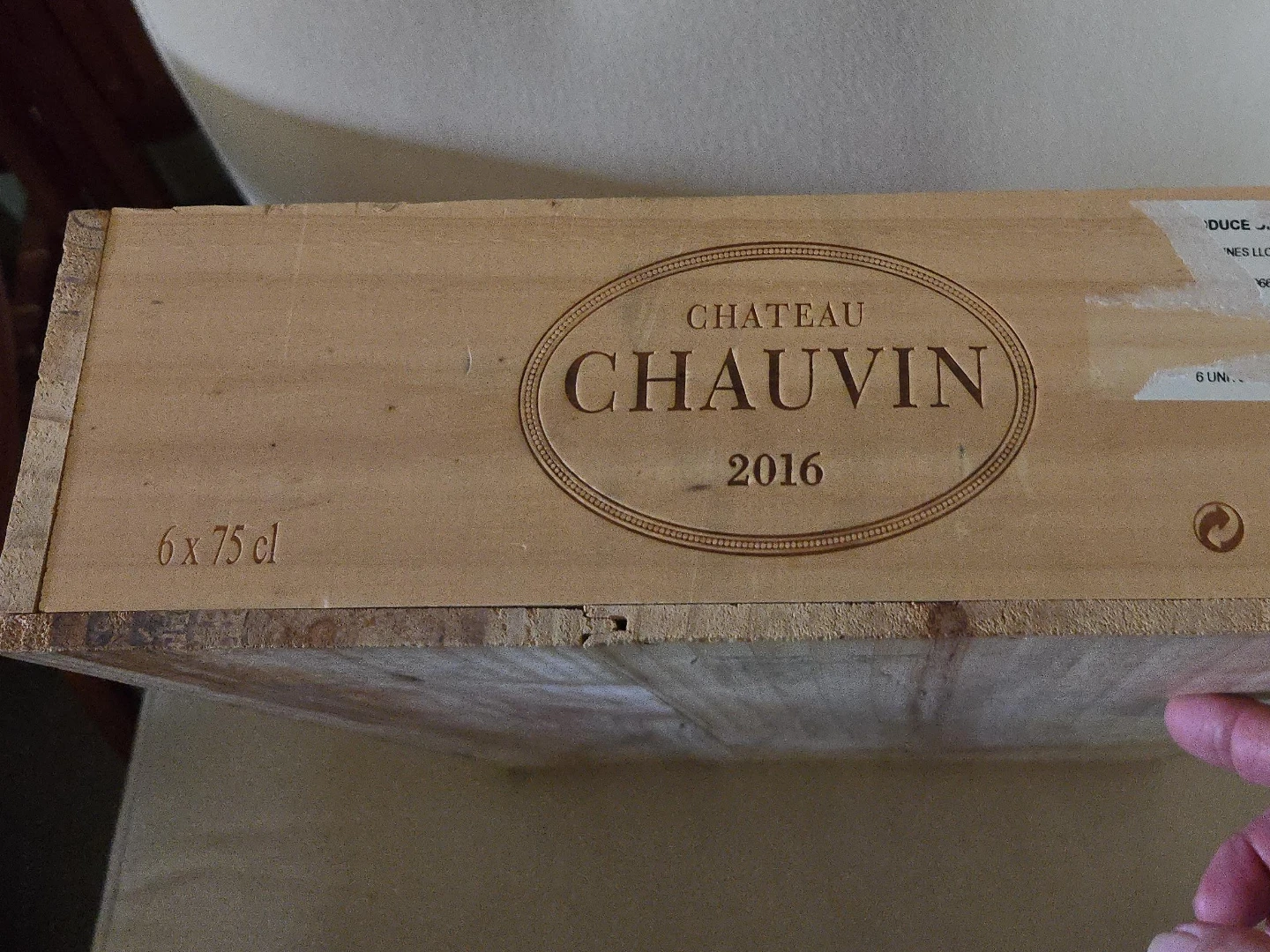 Chateau Chauvin Wooden Wine Crate 2016 6x75cl