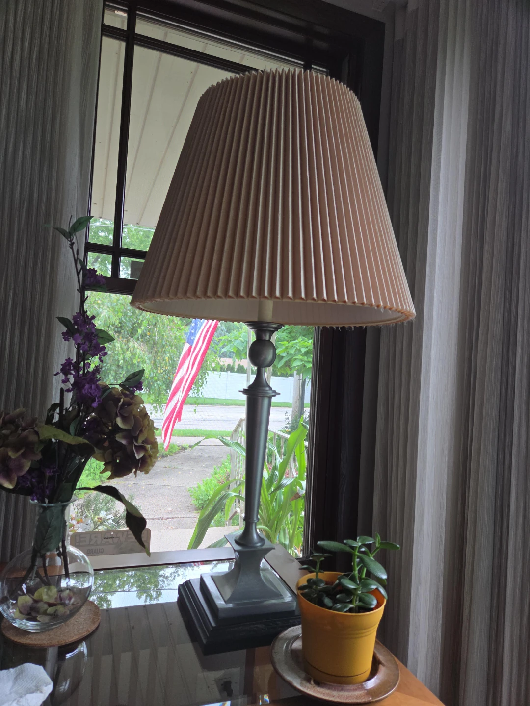 Table Lamp with Pleated Shade