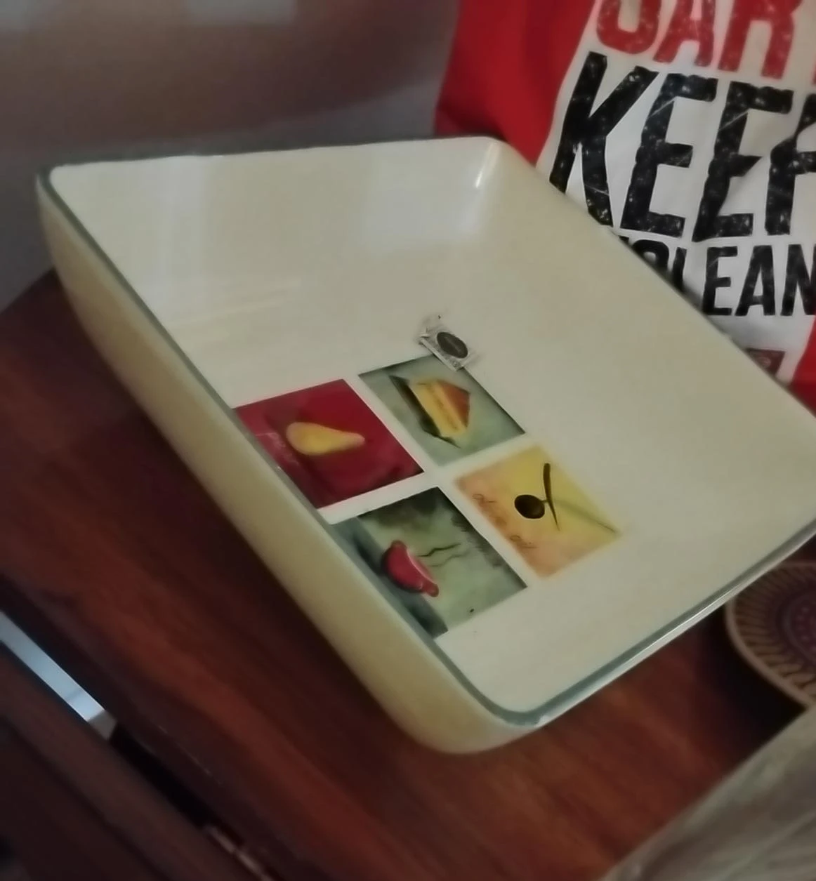 Ceramic Baking Dish with Food Prints