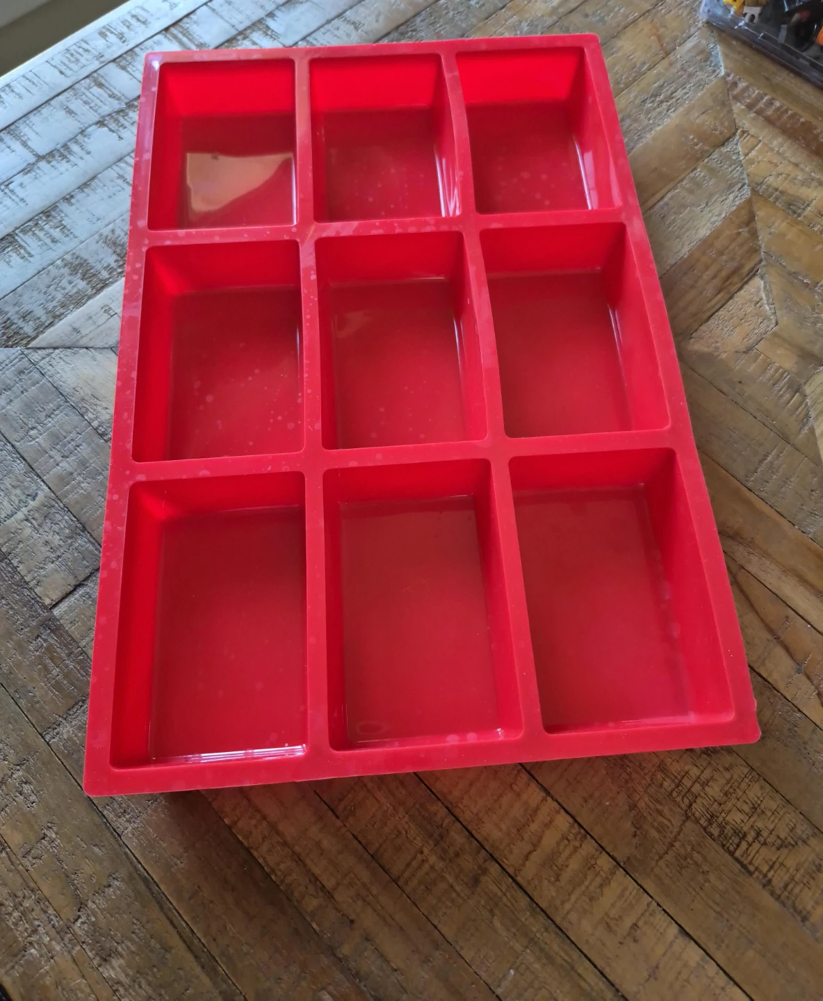 Red Silicone 9-Cavity Soap/Dessert Mold