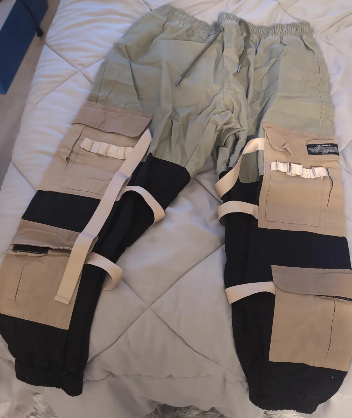 Colour Block Cargo Pants