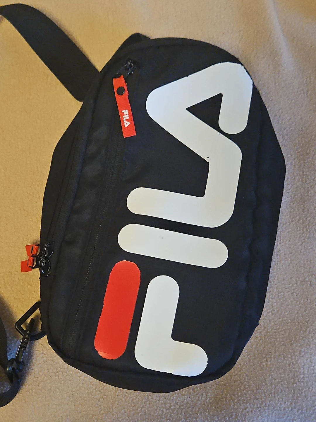 Fila Black Sling Bag with Large Logo