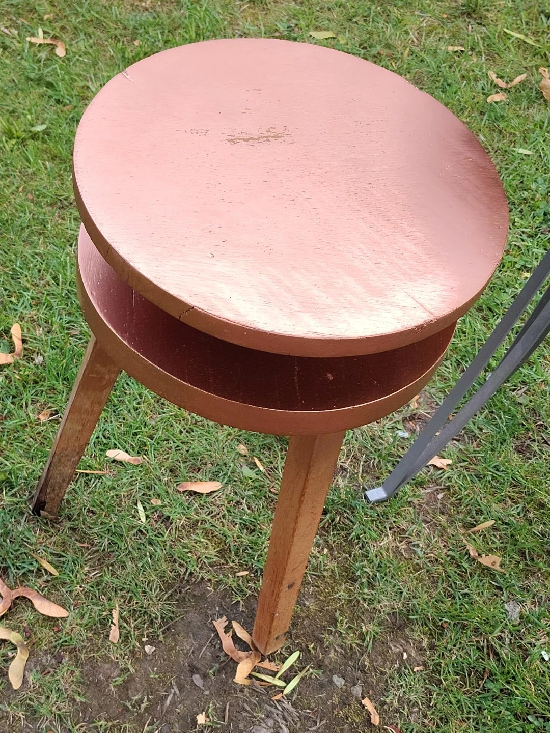 Round Two-Tiered Side Table