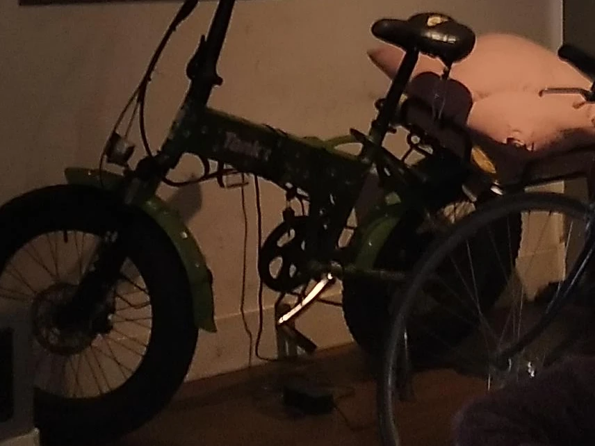 Tankx Green Folding Electric Bike