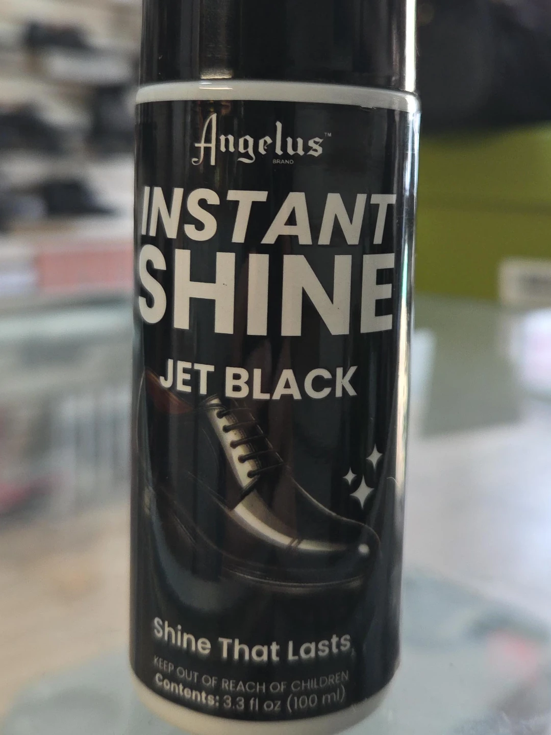 Angelus Instant Shine Jet Black Shoe Polish 3.3 fl oz