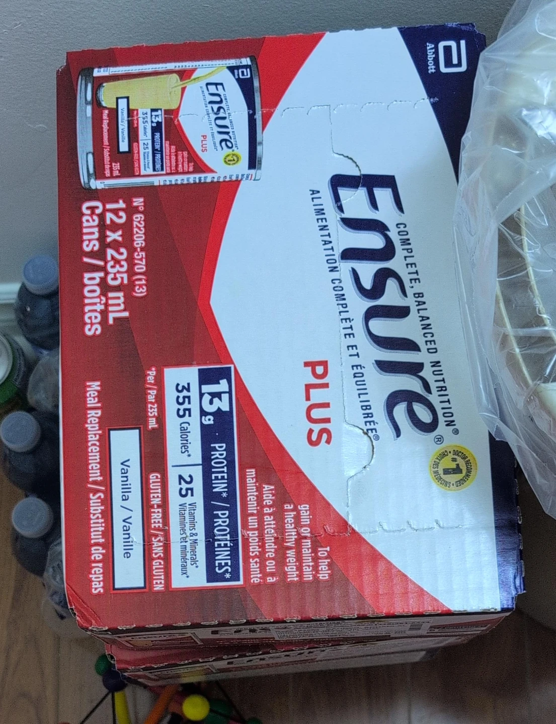 Ensure Plus Vanilla Meal Replacement Drink 12 x 235 mL Cans